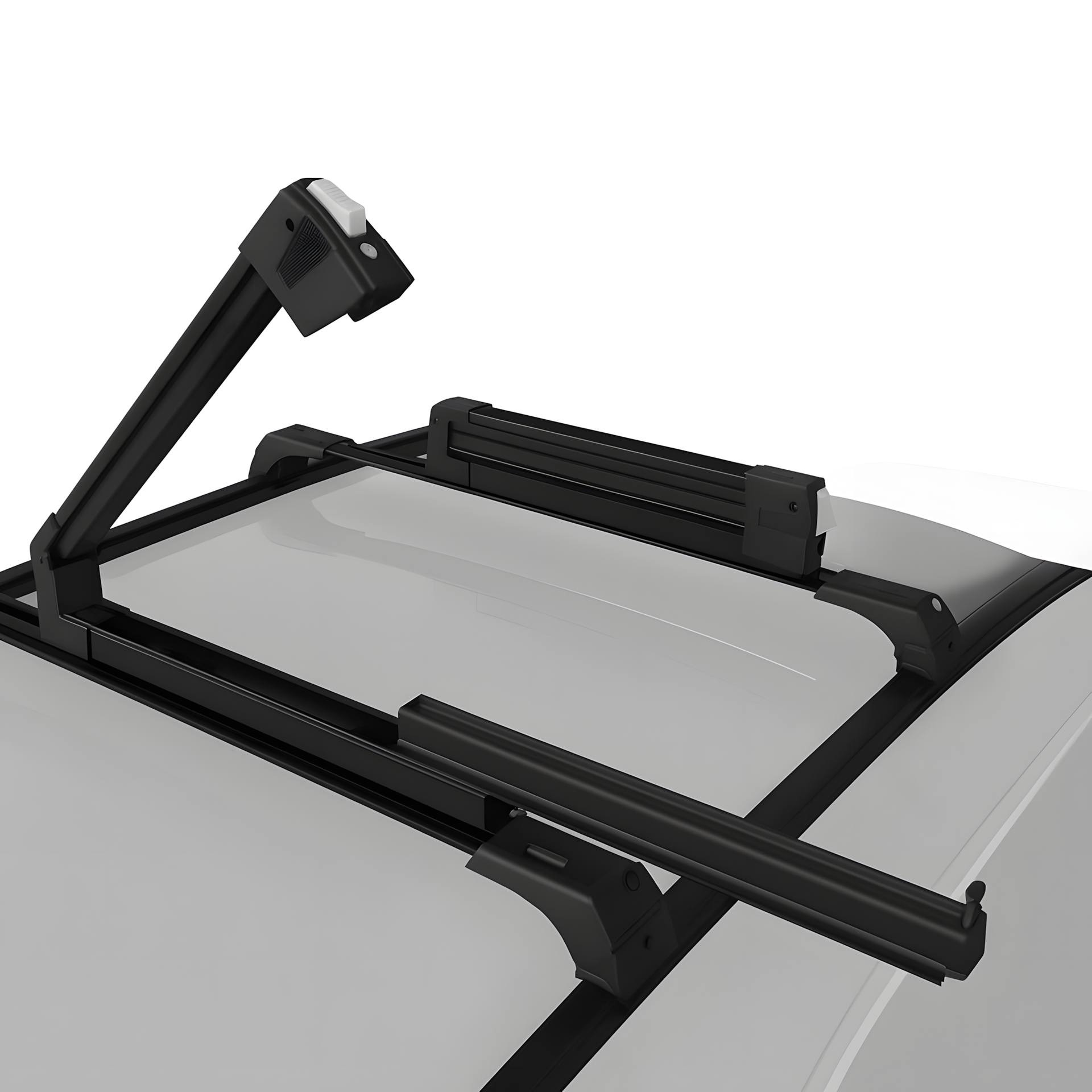 Universal Ski Rack for Car Roof Rack Crossbars 4 Pair Skis or 2
