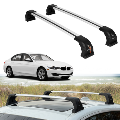 220 lbs Roof Rack Crossbars for BMW 3 Series Sedan 2012-2018 - Silver