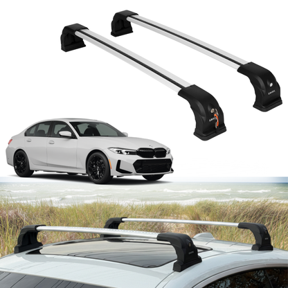 220 lbs Roof Rack Crossbars for BMW 3 Series Sedan 2019-2026 - Silver
