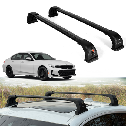 220 lbs Roof Rack Crossbars for BMW 3 Series Sedan 2019-2026 - Black