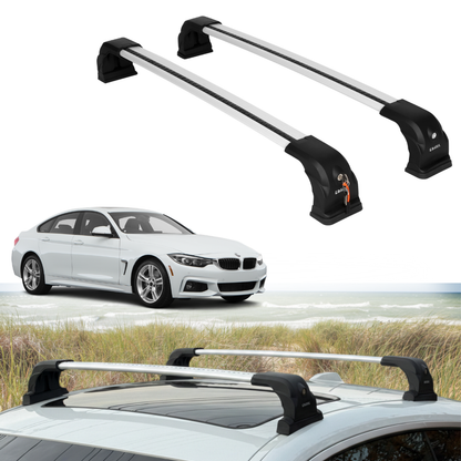220 lbs Roof Rack Crossbars for BMW 4 Series Sedan 2014-2020 - Silver