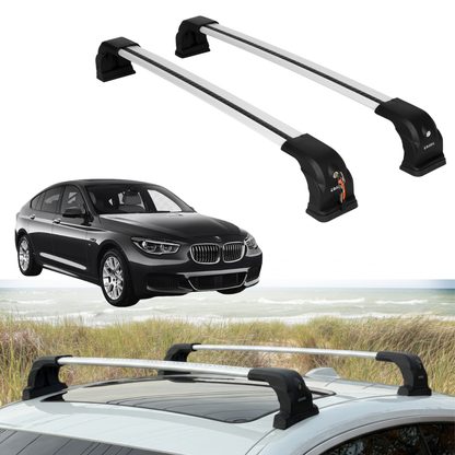 220 lbs Roof Rack Crossbars for BMW 5 Series Sedan 2011-2016 - Silver