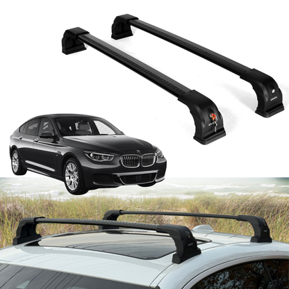 220 lbs Roof Rack Crossbars for BMW 5 Series Sedan 2011-2016 - Black