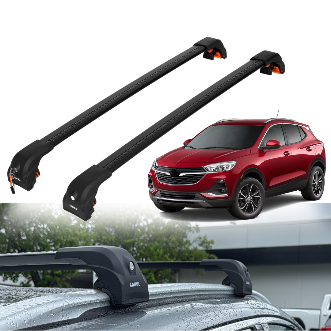 ERKUL Roof Rack Cross Bars Fits Buick Encore 2013-2022 Fits Flush Rails Black