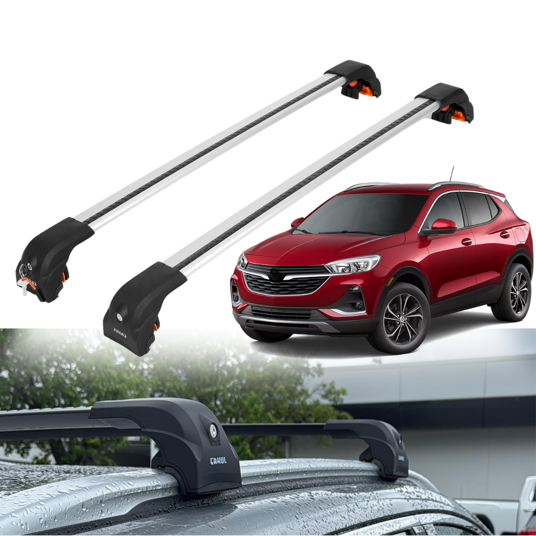 ERKUL Roof Rack Cross Bars Fits Buick Encore 2013-2022 Fits Flush Rails Silver