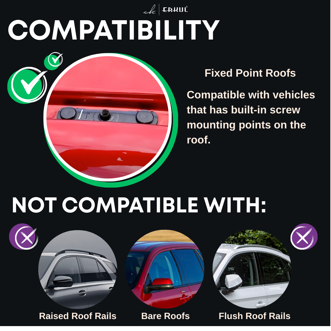 Roof Rack Crossbar for Mitsubishi Eclipse Cross 2018-2026 Fits Fixed Points Roof