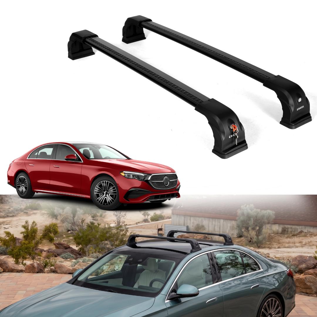 220 lbs Roof Rack Bars for Mercedes-Benz E Class Sedan 2024-2026 - Black