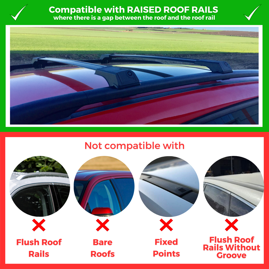 ERKUL Roof Rack Cross Bars Fits Kia EV9 2024-2025 Aluminum Lockable Black