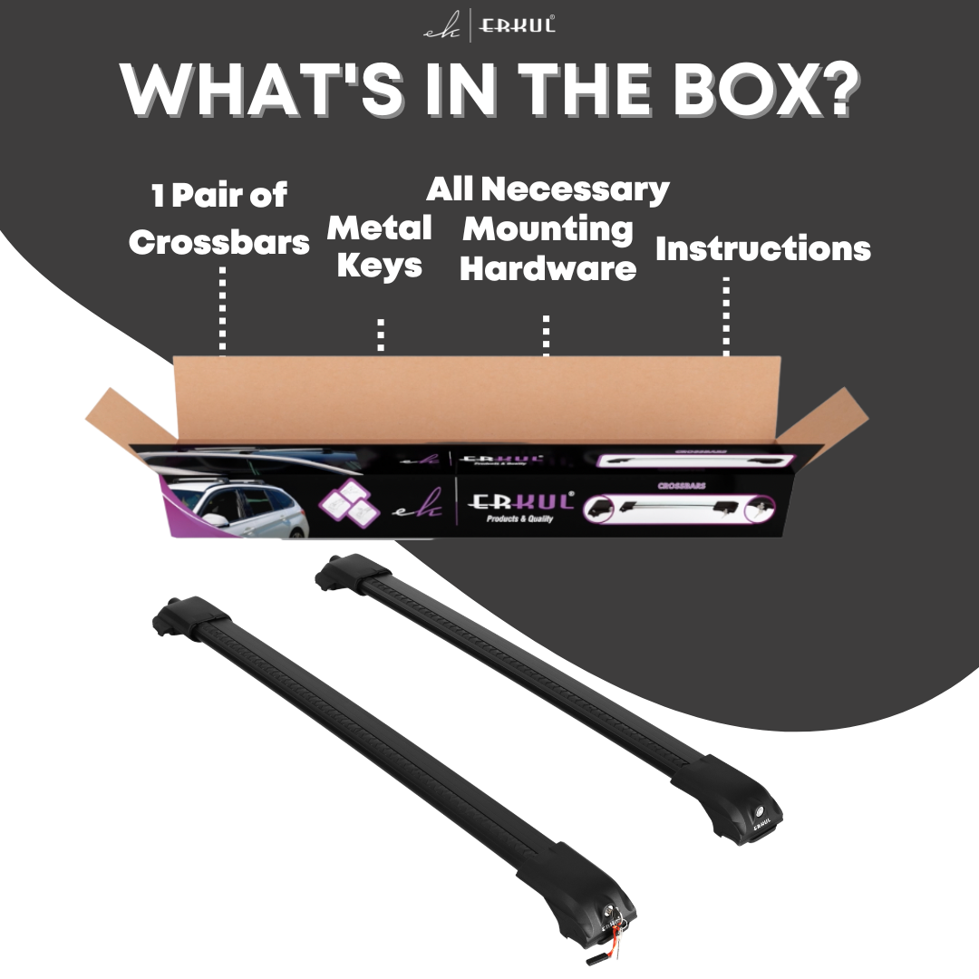 Roof Rack Crossbars for Mercedes-Benz EQB 250 2022-2025 - Black