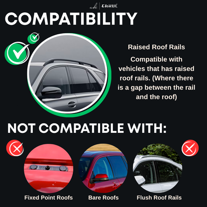 Roof Rack Crossbars for Ford Bronco Sport 2021-2026 - Black