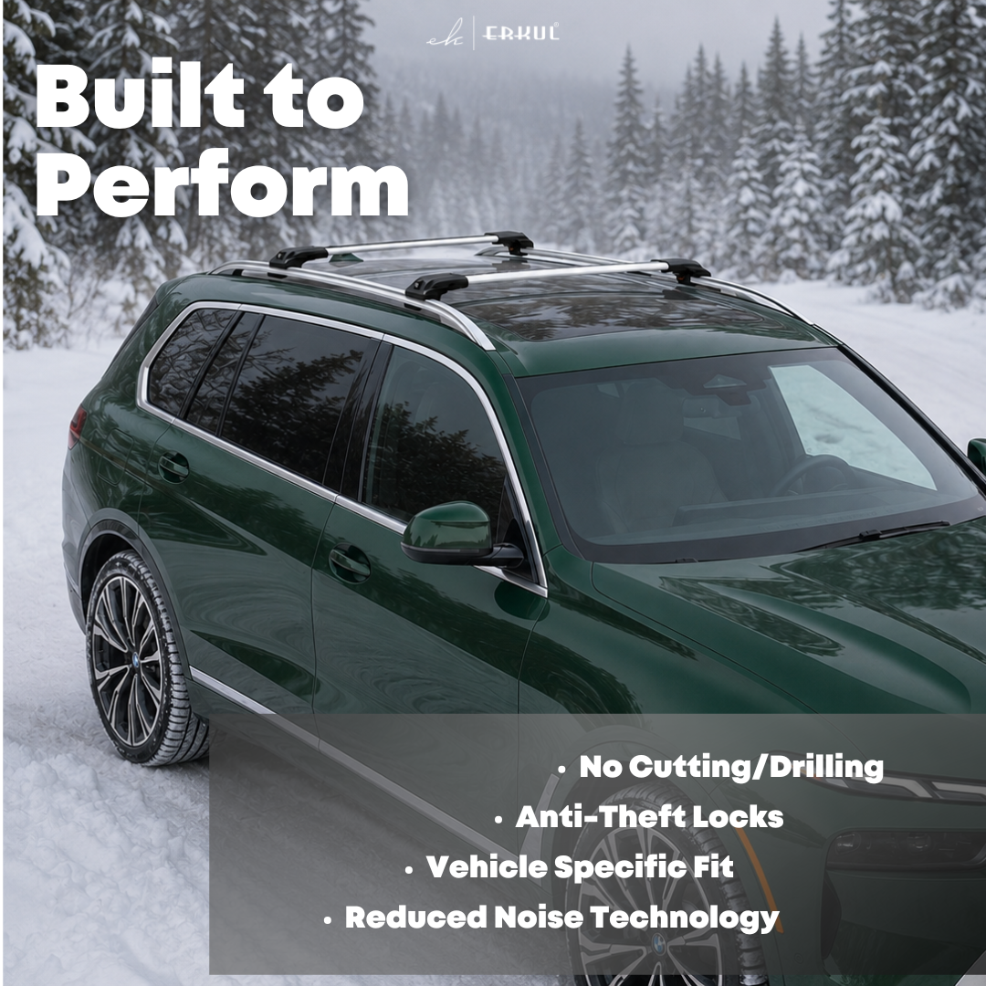 Roof Rack Crossbars for Hyundai Venue 2020-2026 Fits Raised Rails - Silver
