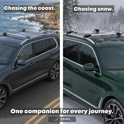 Roof Rack Crossbars for Toyota RAV4 2019-2025 Fits Raised Rails - Silver