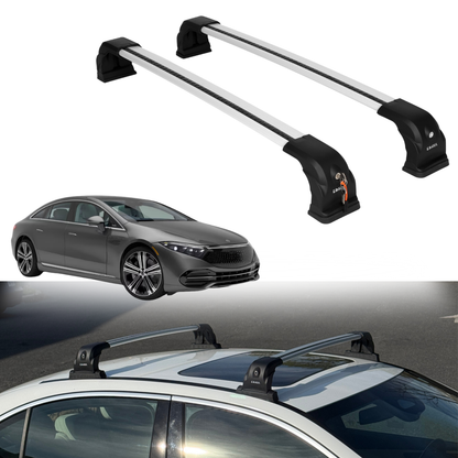220 lbs Roof Rack Crossbars for Mercedes-Benz EQS 2022-2026 - Silver