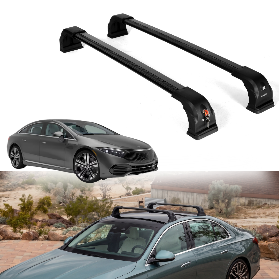 220 lbs Roof Rack Crossbars for Mercedes-Benz EQS 2022-2026 - Black