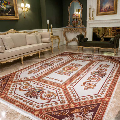 FERONIA Vintage Lucury 8x10 Area Rug - Machine Washable for Living Room Bedroom FR1009