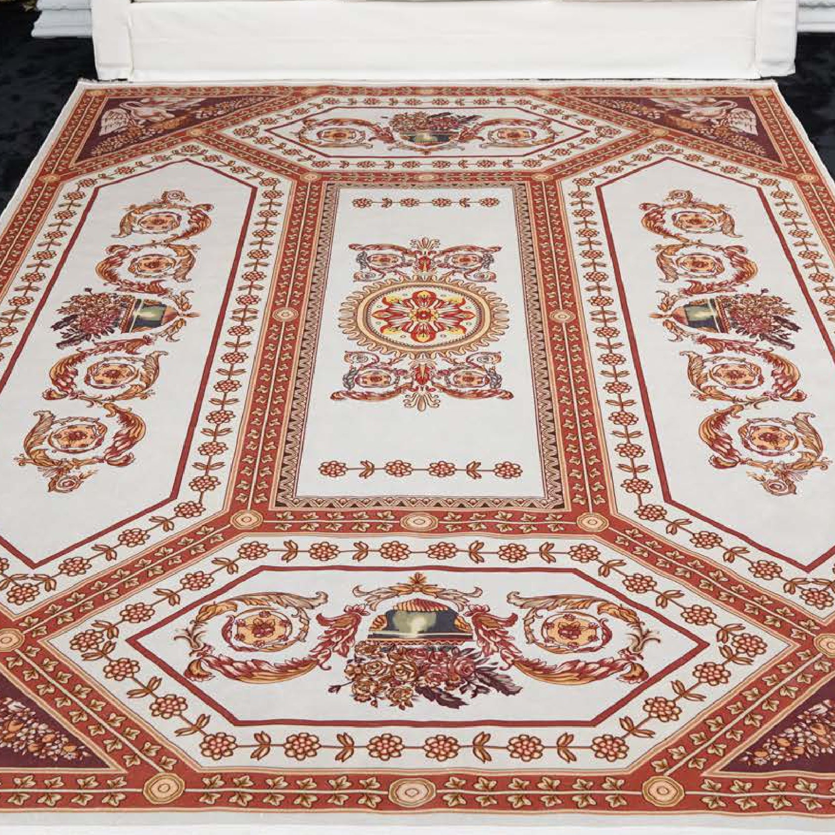 FERONIA Vintage Lucury 8x10 Area Rug - Machine Washable for Living Room Bedroom FR1009
