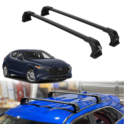 Erkul AeroGlide 220 LBS Crossbars for Mazda 3 Sedan / Hatchback