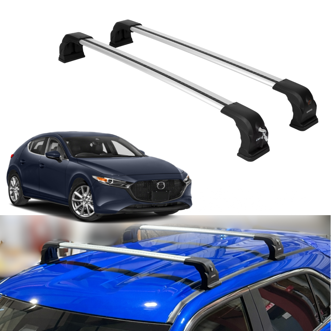 Erkul AeroGlide 220 LBS Crossbars for Mazda 3 Sedan / Hatchback