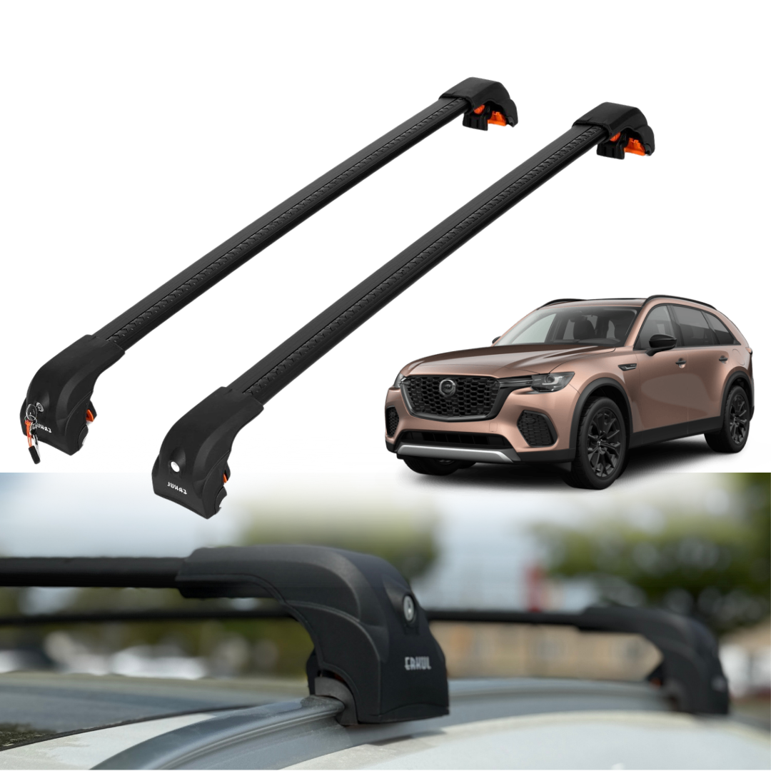 Heavy Duty 220 LBS Roof Rack Cross Bars for Mazda CX-70 2025-2026 - Black