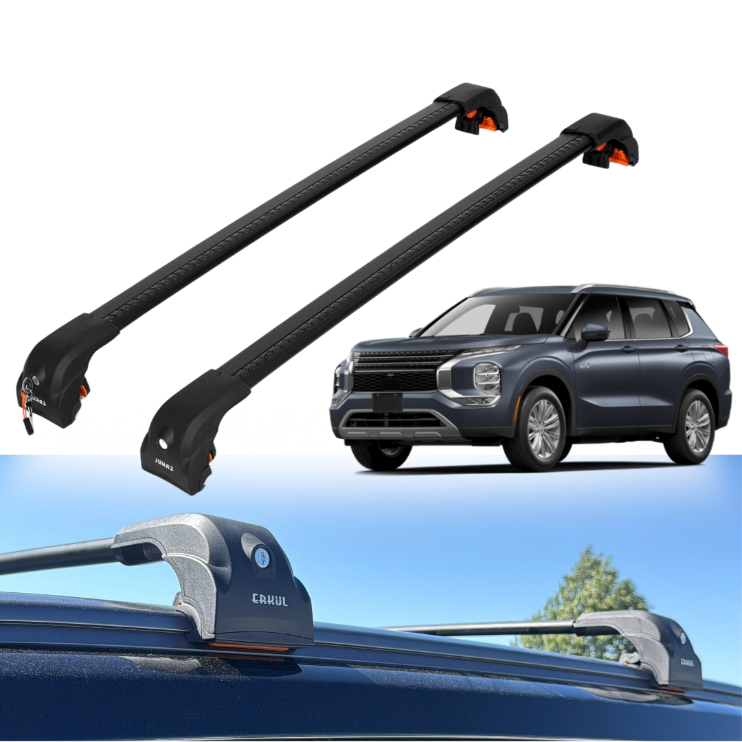 220 lbs Roof Rack Cross Bars for Mitsubishi Outlander 2022-2026 - Black