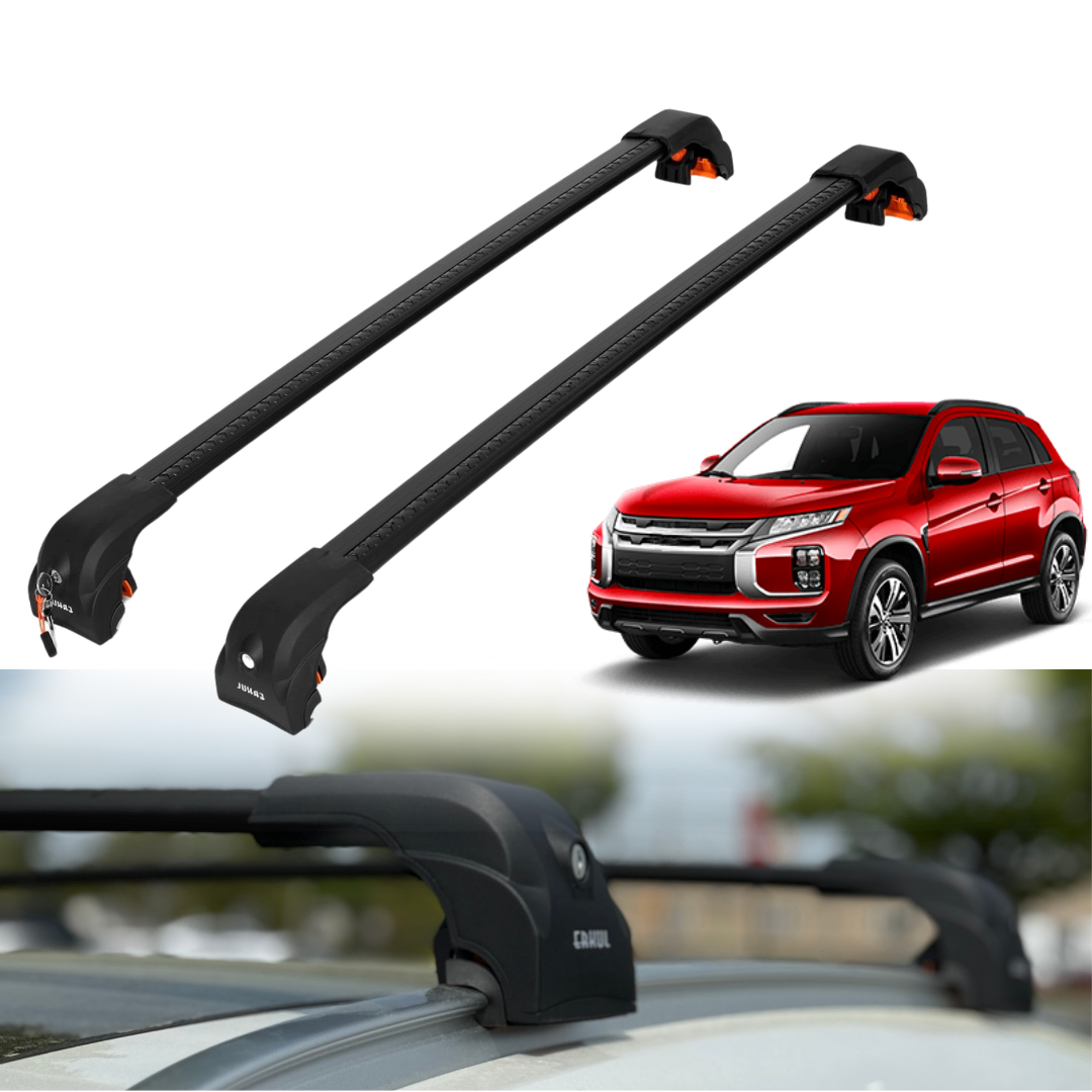 220 lbs Roof Rack Crossbars for Mitsubishi Outlander PHEV 2022-2026 - Black