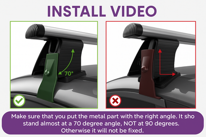 ERKUL Universal Roof Rack Cross Bars for Naked Roofs Adjustable for Car & Trucks