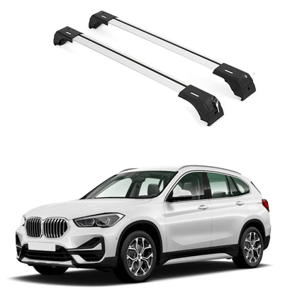 Erkul Roof Rack Cross Bars Fits BMW X1 2023-2025 Fits Flush Rails Silver