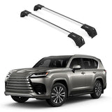 ERKUL Roof Rack Cross Bars for Lexus LX600 2022-2024 | Anti-Theft Lock Aluminum Crossbars for Rooftop Cargo Carrier Luggage Kayak Canoe Bike | Silver