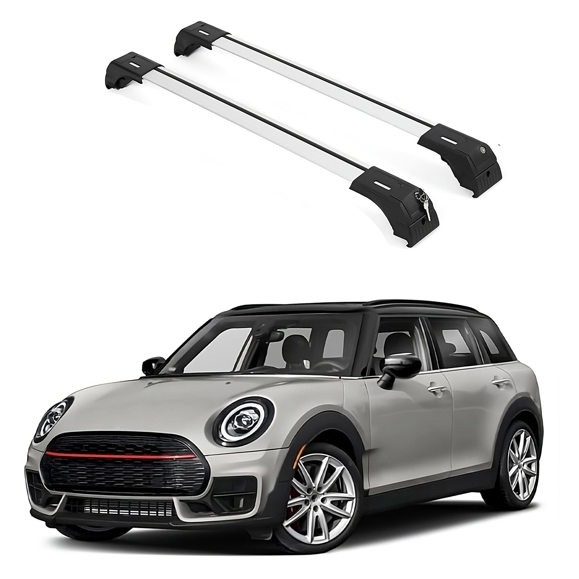 ERKUL Roof Rack Cross Bars for Mini Cooper Clubman F54 2016-2024 Luggage Kayak Canoe Bike | Silver