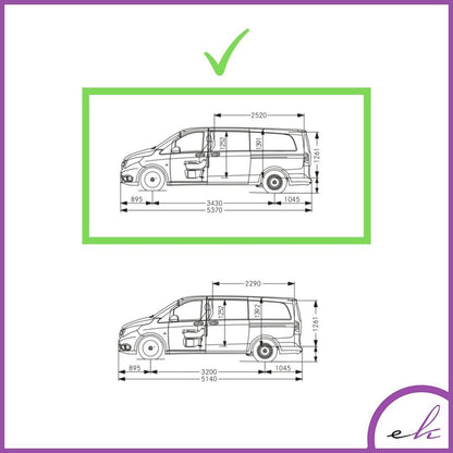 ERKUL Roof Side Rails for Mercedes Benz Metris Long Wheelbase 2014-2023 | Silver