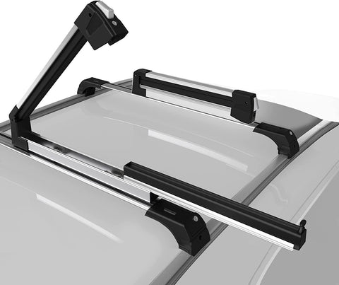 Erkul 35" Ski Rack for Car Roof - Universal Ski & Snowboard Car Racks with Anti-Theft Lock and Extension with Sliding Rail | Carry up to 6 Pairs of Skis or 4 Snowboards