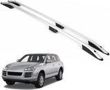 ERKUL Roof Side Rails Rack Porsche Cayenne 2003-2010 | All Weather Roof Rack Aluminum Side Rails for Rooftop Luggage Carrier Kayak Canoe Ski Snowboard | Silver