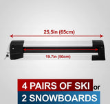 Erkul 25" Ski Rack for Car Roof - Universal Ski & Snowboard Car Racks with Anti-Theft Lock and Extension with Sliding Rail | Carry up to 4 Pairs of Skis or 2 Snowboards